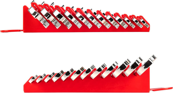 TEKTON Winkelkopf-Maulschlüssel-Satz, 12-teilig (8-19 mm) - Halter | WA91201 12-Piece (8-19 mm) Metr
