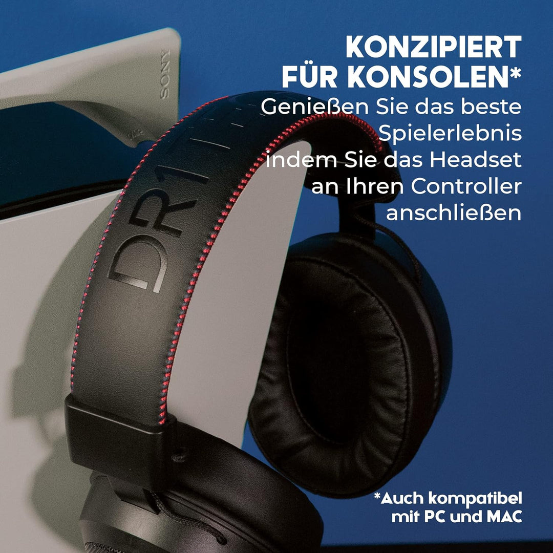DR1TECH Blackjack+ Gaming Kopfhörer Mit Kabel Und Mikrofon Für PS5 Konsole [3D Audio], PS4, Xbox und