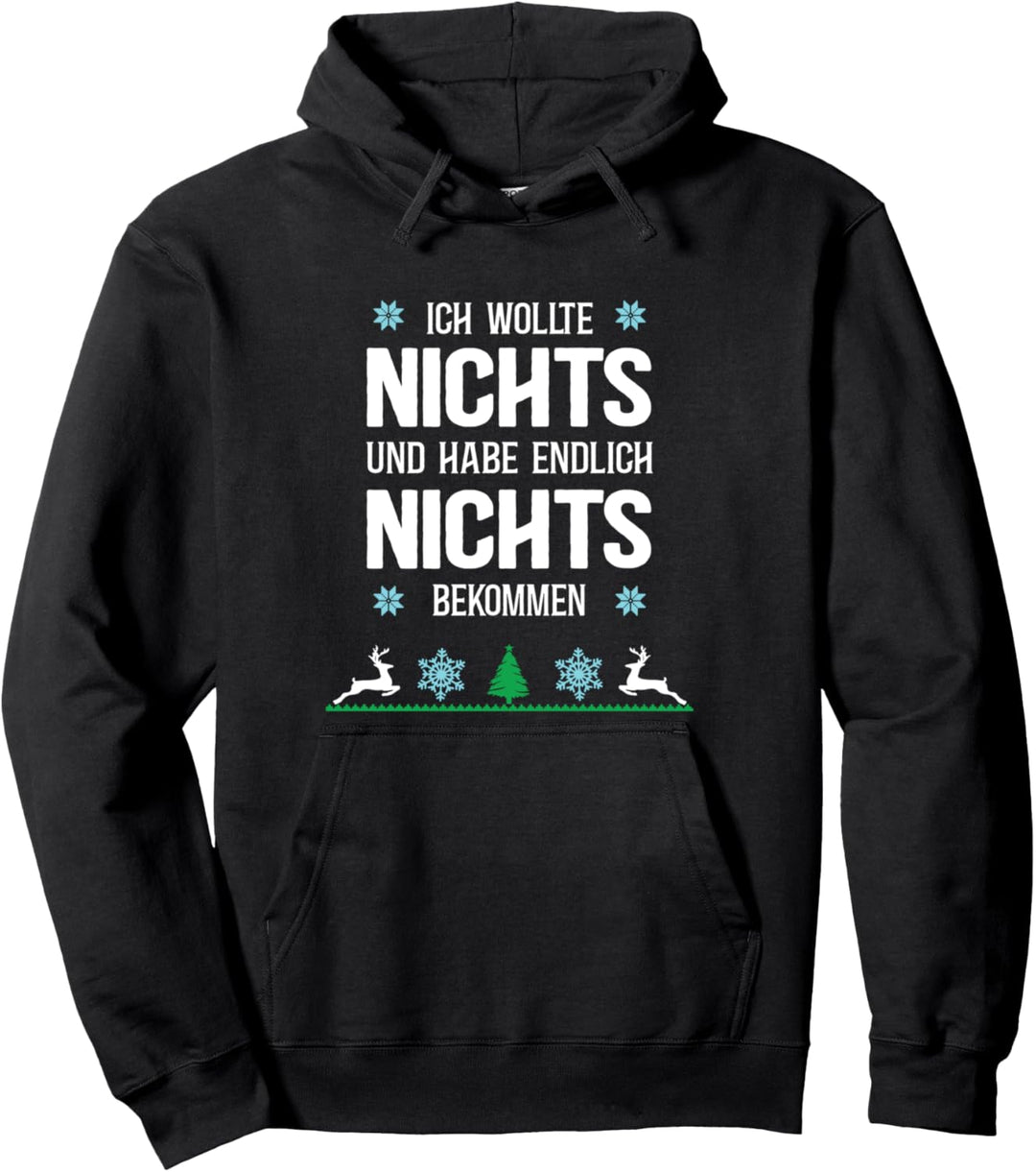 Nichts Schenken Weihnachten Kein Wunsch Hässliche Weihnachts Pullover Hoodie