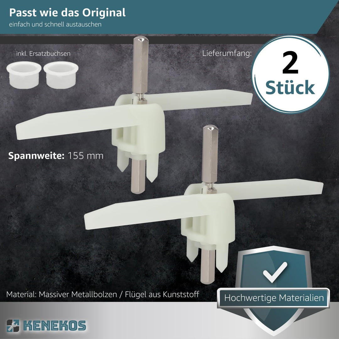 2x Mitnehmer 155 mm kompatibel mit Bosch MUM 5, MUMS MUMV MUZ5, HomeProfessional Exclusiv, VeggieLov