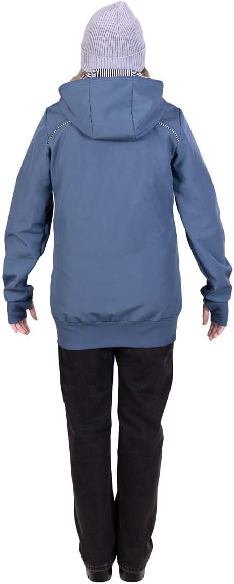 Viva la Mama 3in1 Softshell Tragejacke Baby Umstandsjacke Allwetter I JACKY L schieferblau, L schief