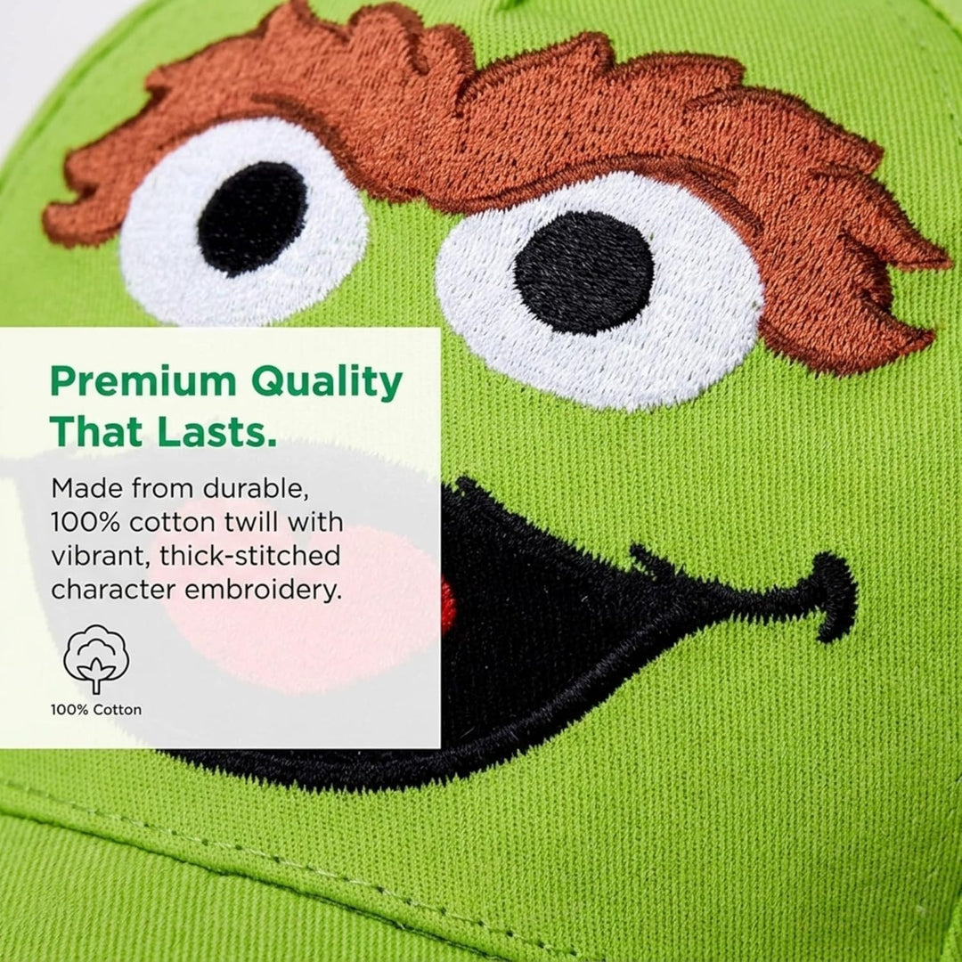 Sesame Street Boys Elmo Cotton Baseball Cap (Ages 2-4), Size Ages 2T-4T, Oscar The Grouch