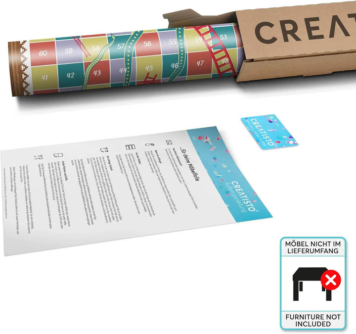 Möbelfolie selbstklebend für Kinder - passend für IKEA Lack Tisch 78x78 cm I Tolle Möbelaufkleber fü