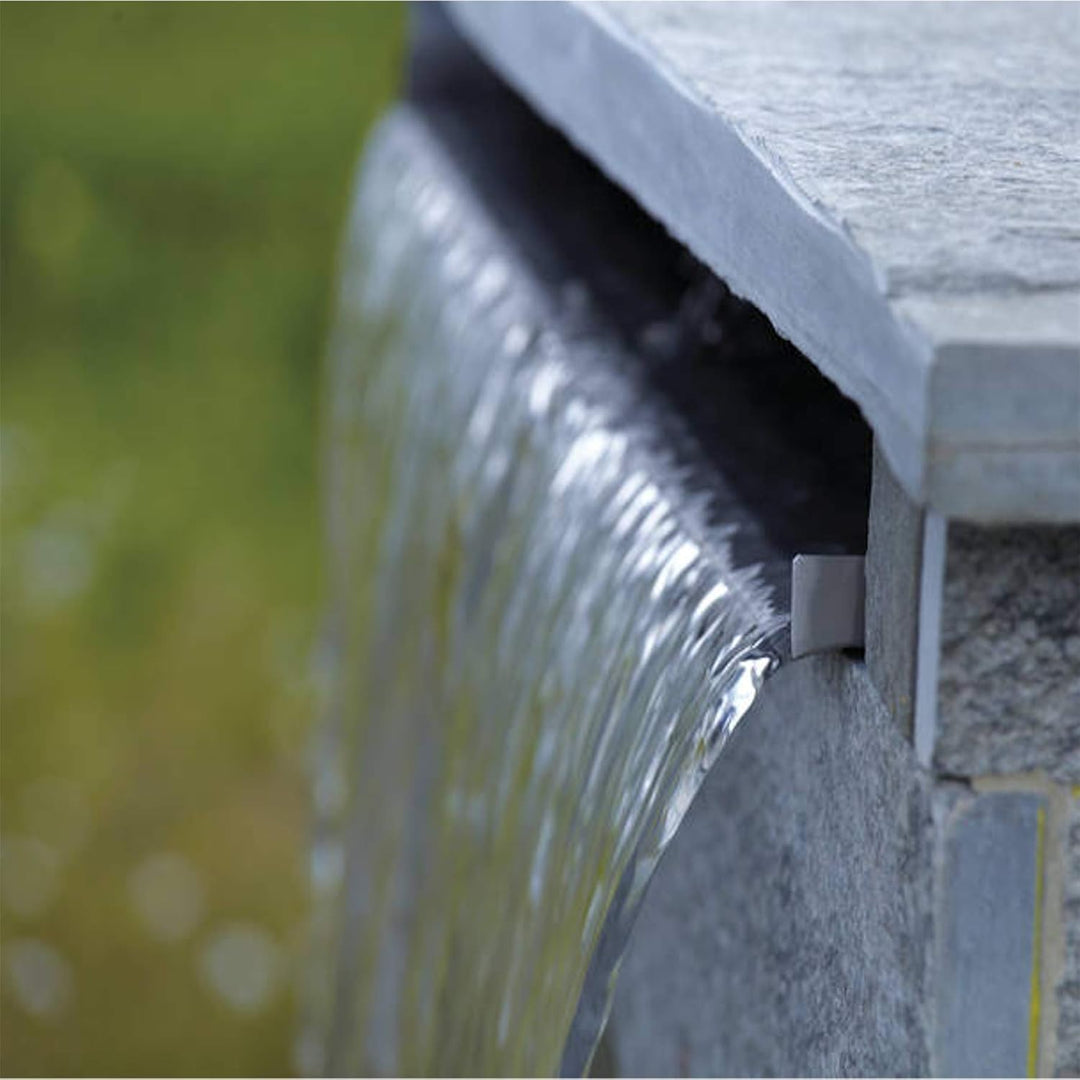 OASE 50706 Waterfall 90 - Edelstahl-Wasserfall 90 cm breit für Wasservorhänge an Mauer und Wand für
