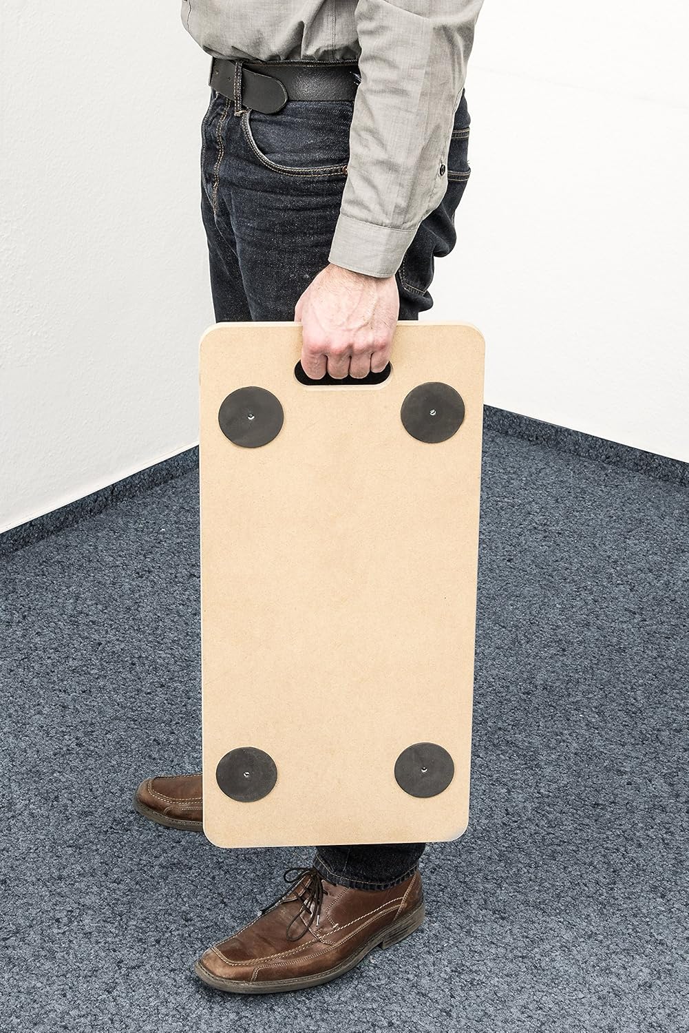 Metafranc Transportroller 590 x 290 mm - 200 kg Tragkraft - MDF-Platte - PP-Räder / Möbelroller mit
