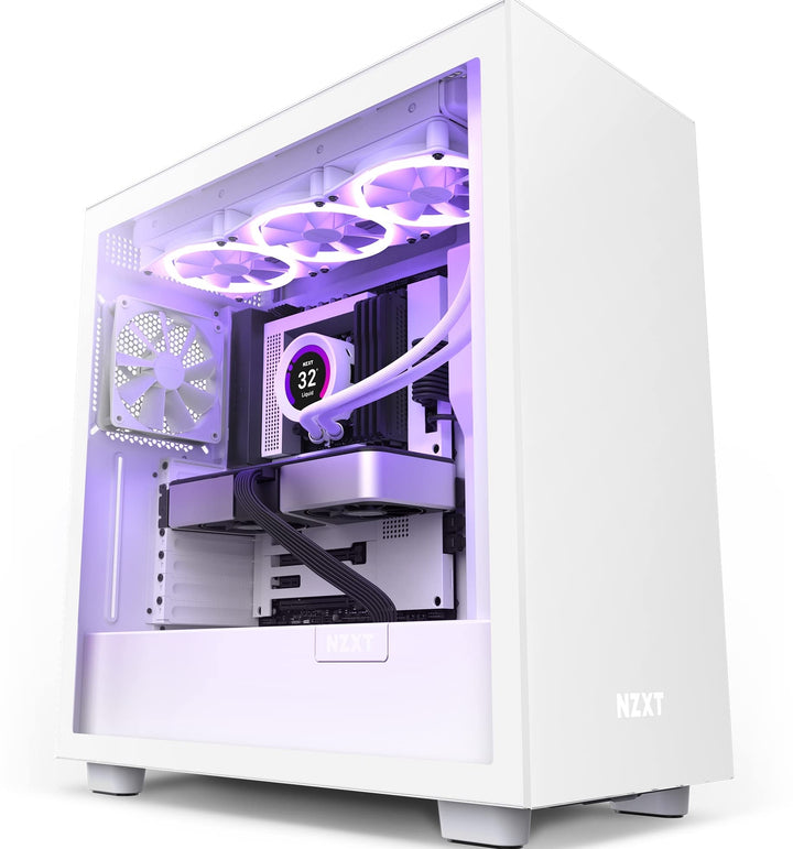 NZXT H7 ATX Mid Tower Chassis. White H7 Base Weiss