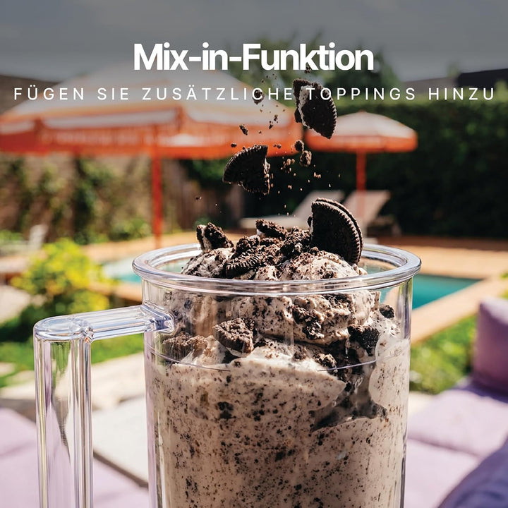 Seeger MultiCream Eismaschine, 1,5L, 10 Funktionen für Eis, Sorbet, Gelato, Milchshakes, Slushi & Fr