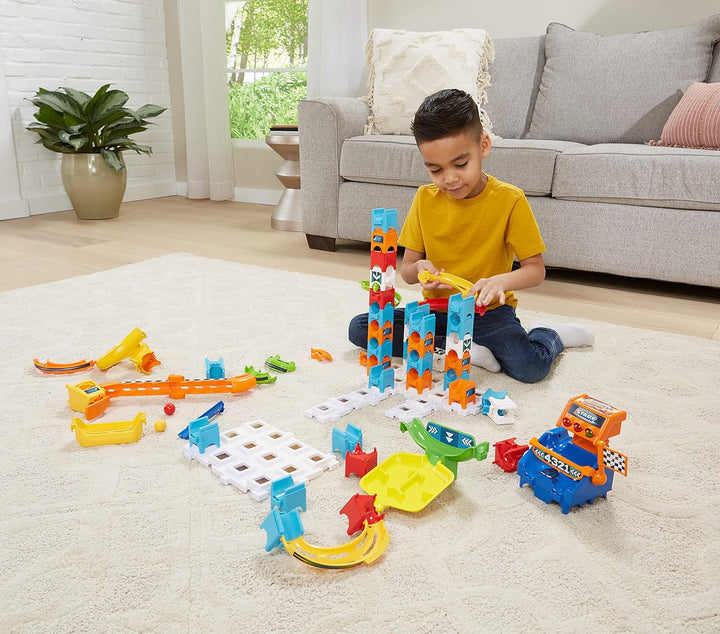 VTech Marble Rush - Racing Set M200 E – Interaktives Kugelbahn-Set mit Licht und Sound, spannenden B