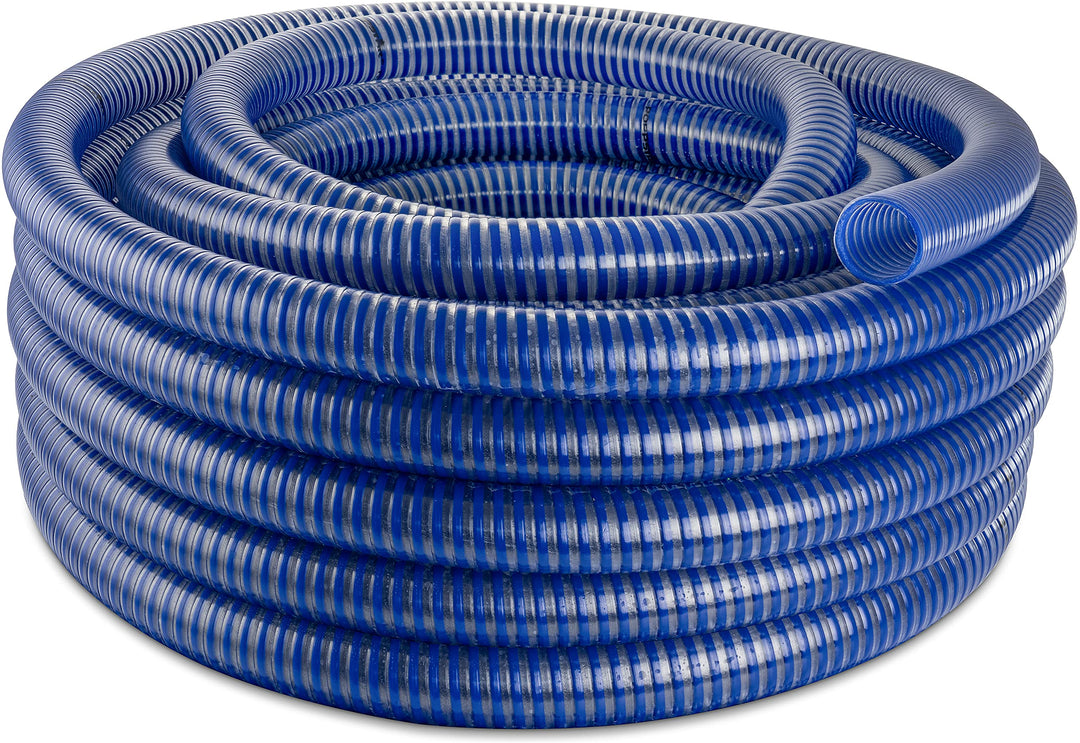 Poppstar PVC Saugschlauch 1 1/4 Zoll Spiralschlauch (25m Wasserschlauch mit ID 32mm / AD 40mm, bis 8