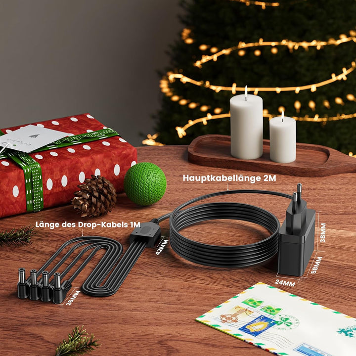 4.5V Weihnachtshaus Beleuchtet Netzadapter Kompatibel mit Lemax Weihnachtsdorf Deko Christmas Villag