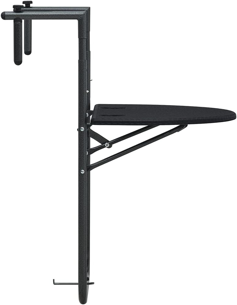 Susany Zusammengeklappt Balkonhängetisch Balkontisch Tisch 60 x 64 x 83,5 cm Mit 3-Fach höhenverstel