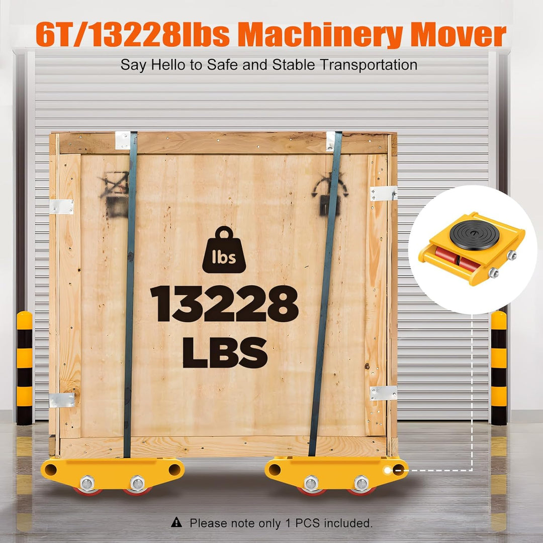 Schwerlastrollen, DSYOGX 6T Transportfahrwerk Heavy Duty Rollwagen 13,200 lbs Machinery Mover Transp