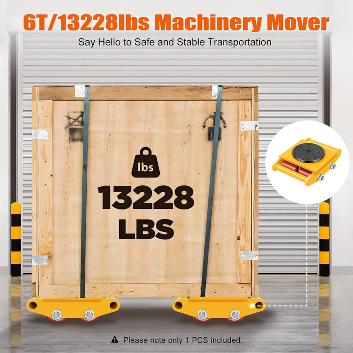 Schwerlastrollen, DSYOGX 6T Transportfahrwerk Heavy Duty Rollwagen 13,200 lbs Machinery Mover Transp