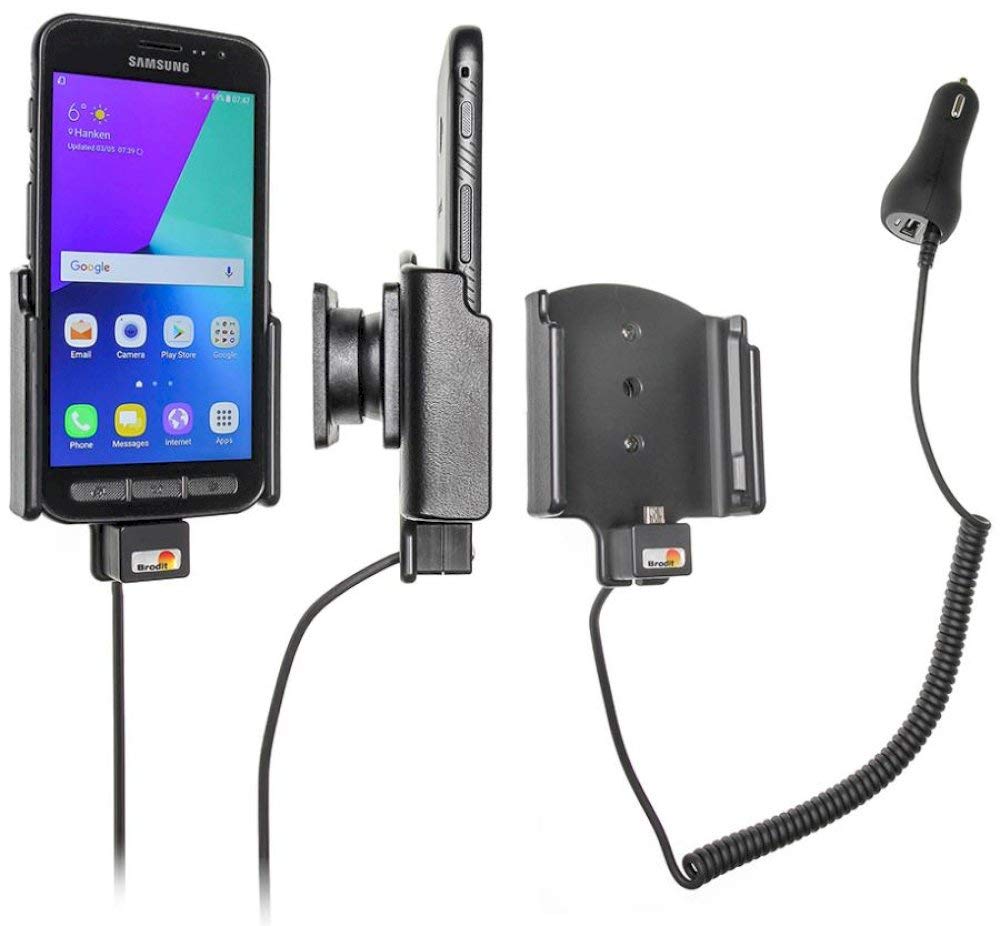 Brodit Gerätehalter 512958 | Made IN Sweden | mit Ladefunktion für Smartphones - Samsung Galaxy Xcov