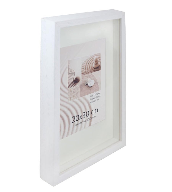 KM Foto 3D Objektrahmen Holz Bilderrahmen Shirt Trikot Rahmen Collage Wanddeko Poster S223: Farbe: W