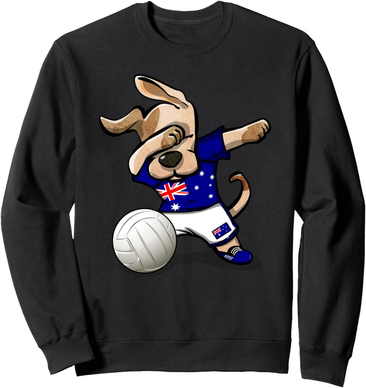 Tupfender Hund Australien Volleyball Australische Flagge Sweatshirt