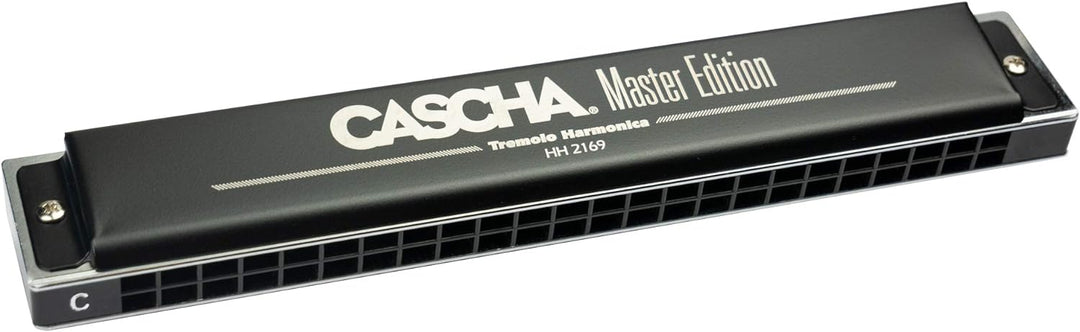 CASCHA Master Edition Tremolo-Mundharmonika, 24 Löcher, C-Dur, inklusive Soft-Case und Pflegetuch, P