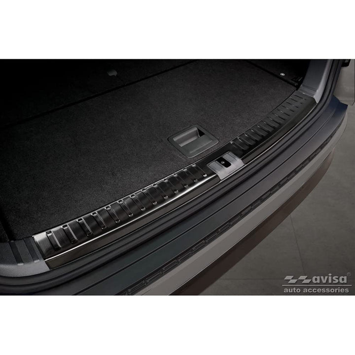 Avisa Schwarz Edelstahl Innere Heckstossstangenschutz kompatibel mit Skoda Kodiaq 2017-2021 & Faceli