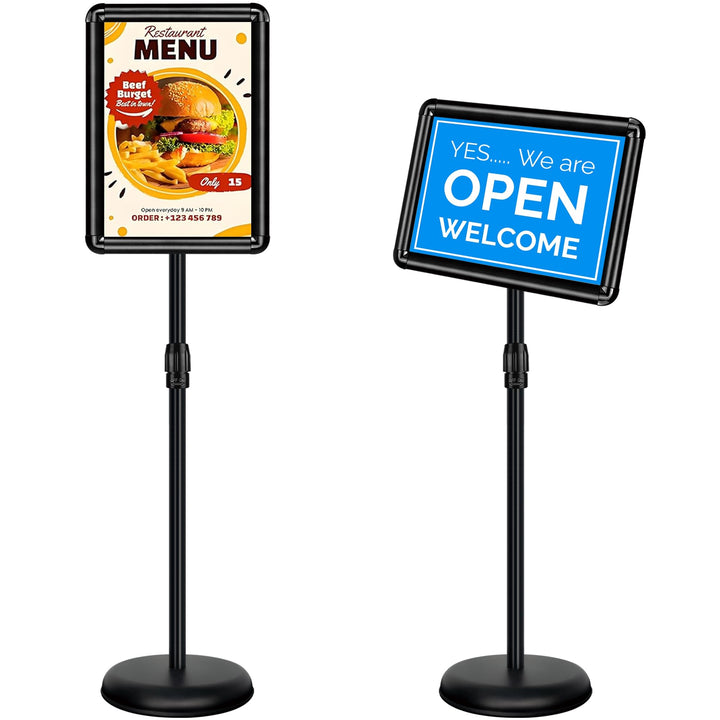 VAIIGO A4 Infoständer Höhenverstellbar Aluminium DIN A4 Plakatständer Informationsständer Präsentati