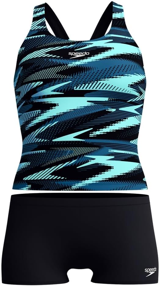 Speedo Damen Hyperboom Tankini Tankini Badeanzug 28 Arctic Glass, 28 Arctic Glass