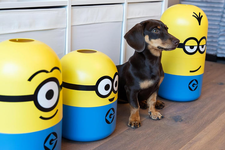 keeeper minions Aufbewahrungsbehälter Bob, 20 x 20 x 25 cm, 6 l, Stapelbar und leicht zu öffnen, Auf