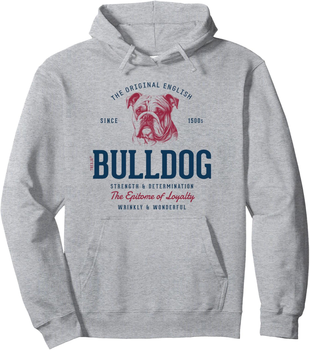 Retro-Stil Vintage Englische Bulldogge Pullover Hoodie