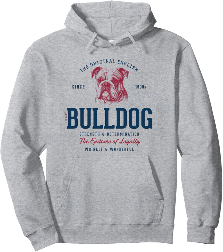 Retro-Stil Vintage Englische Bulldogge Pullover Hoodie