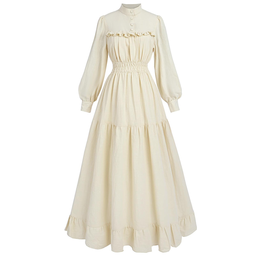 CR ROLECOS Viktorianisches Kleid Gothic Mittelalter Vintage Edwardianisches Kleid Damen Karneval Fre