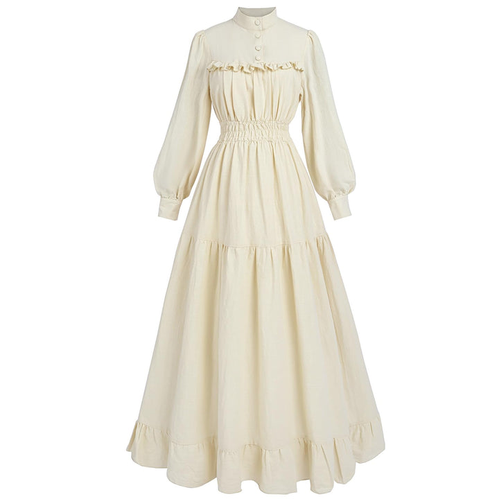 CR ROLECOS Viktorianisches Kleid Gothic Mittelalter Vintage Edwardianisches Kleid Damen Karneval Fre