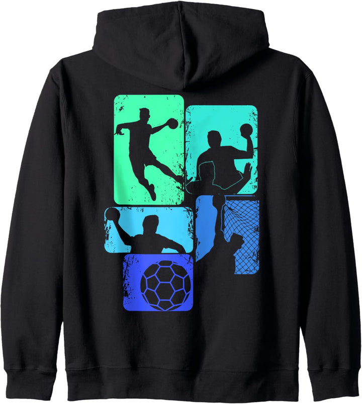 Handball Handballer Jungen Kinder Männer Kapuzenjacke