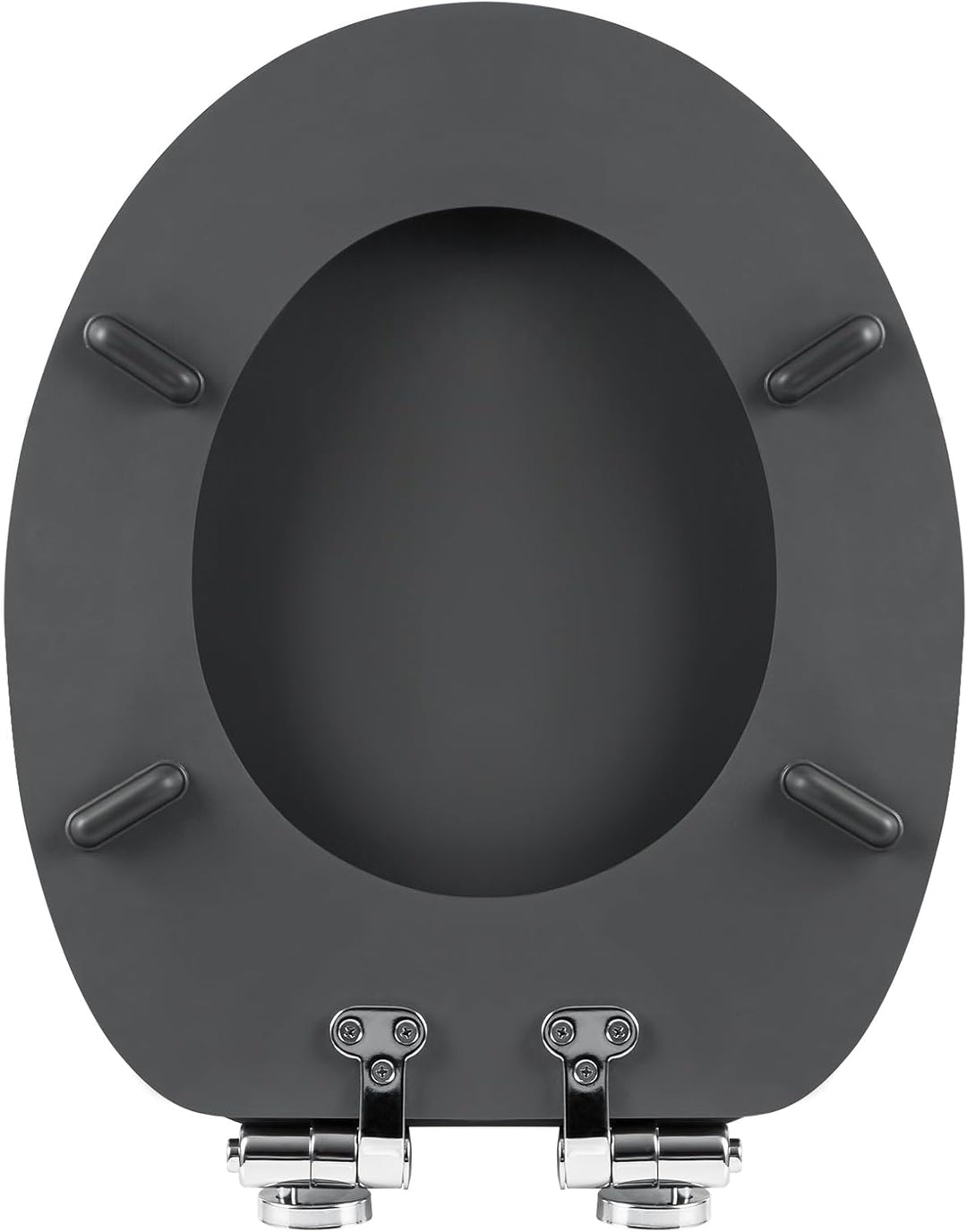 eSituro Toilettendeckel mit Absenkautomatik Holz, WC Sitz mit Quick-Release-Funktion für leichte Rei