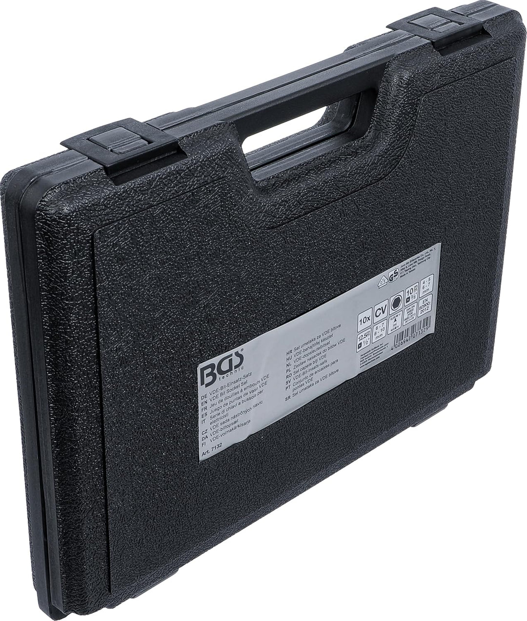 BGS 7132 | VDE-Bit-Einsatz-Satz | Antrieb Innenvierkant 10 mm (3/8") / 12,5 mm (1/2") | Innensechska