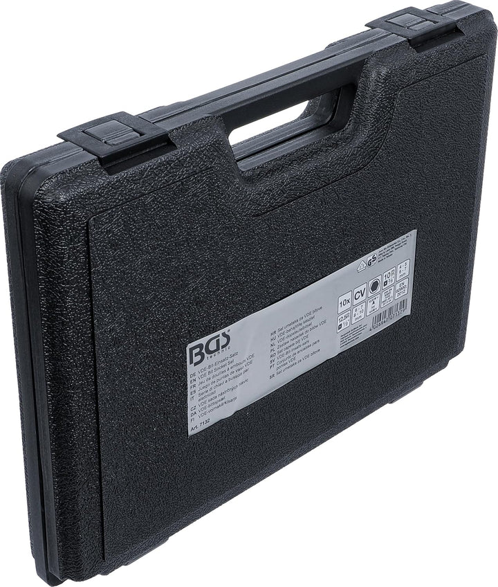 BGS 7132 | VDE-Bit-Einsatz-Satz | Antrieb Innenvierkant 10 mm (3/8") / 12,5 mm (1/2") | Innensechska