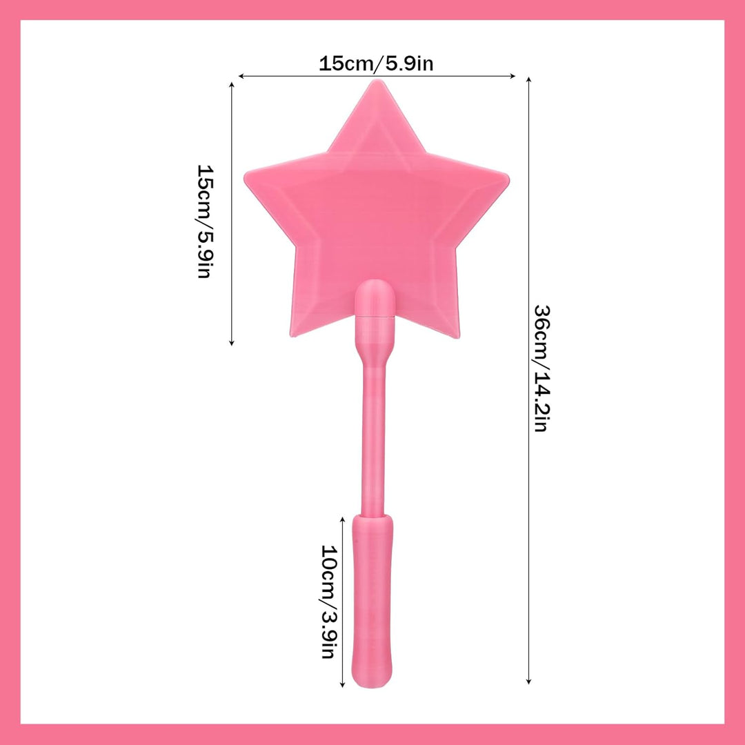 Kreditkarten Zauberstab Rosa, Lustiger 3D-Gedruckt Tippen zum Bezahlen Sternenzauberstab Kartenhalte