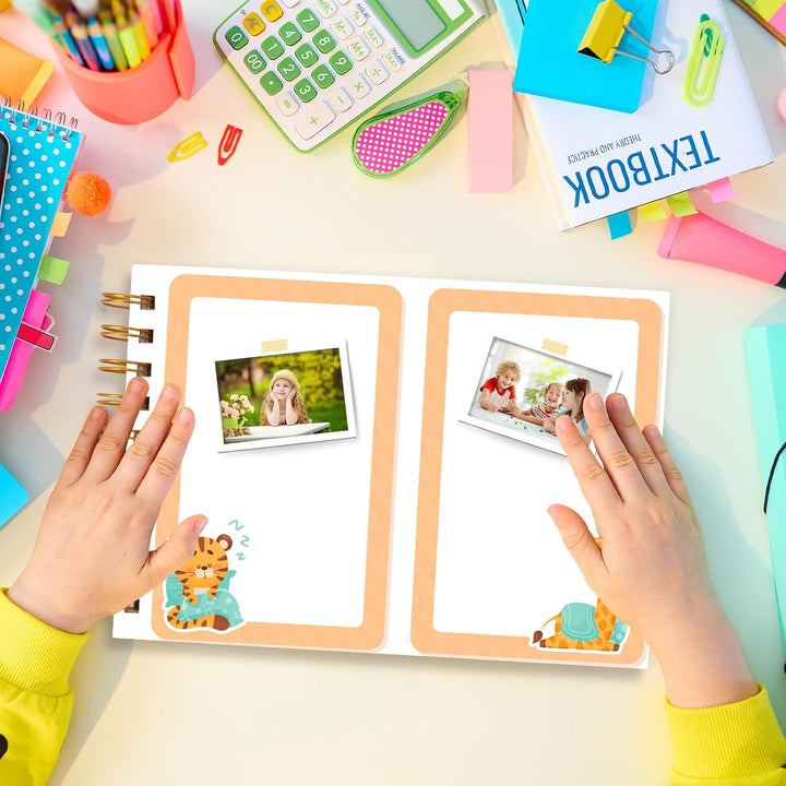 Tier Schulfreundebuch DIN A5 mit 60 illustrierte Seiten Freundebuch Schule für Mädchen Jungen, Meine