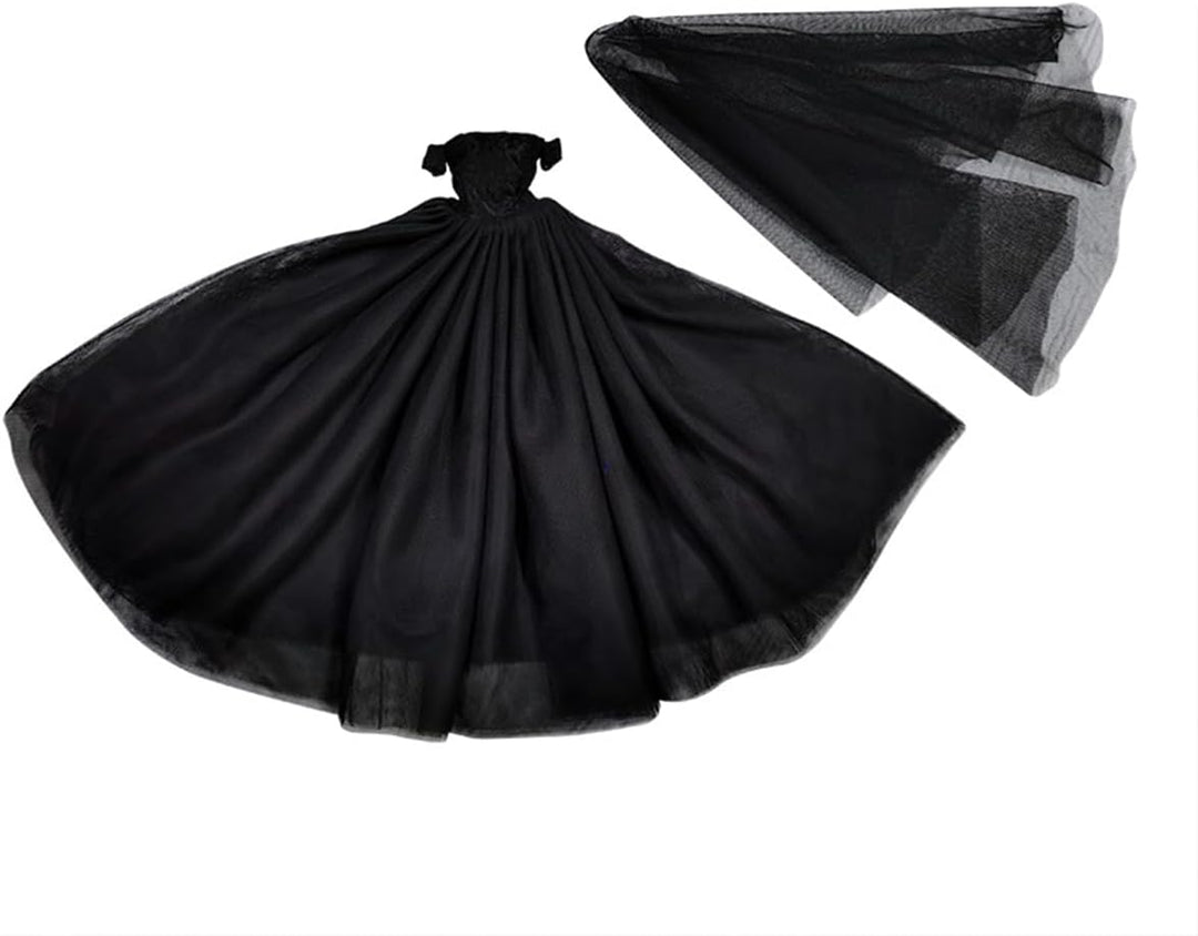 Kleidung und Zubehör für Puppenpuppen, 3 Sets Kleider für Brautkleider mit Schleier Abendrock Abendk