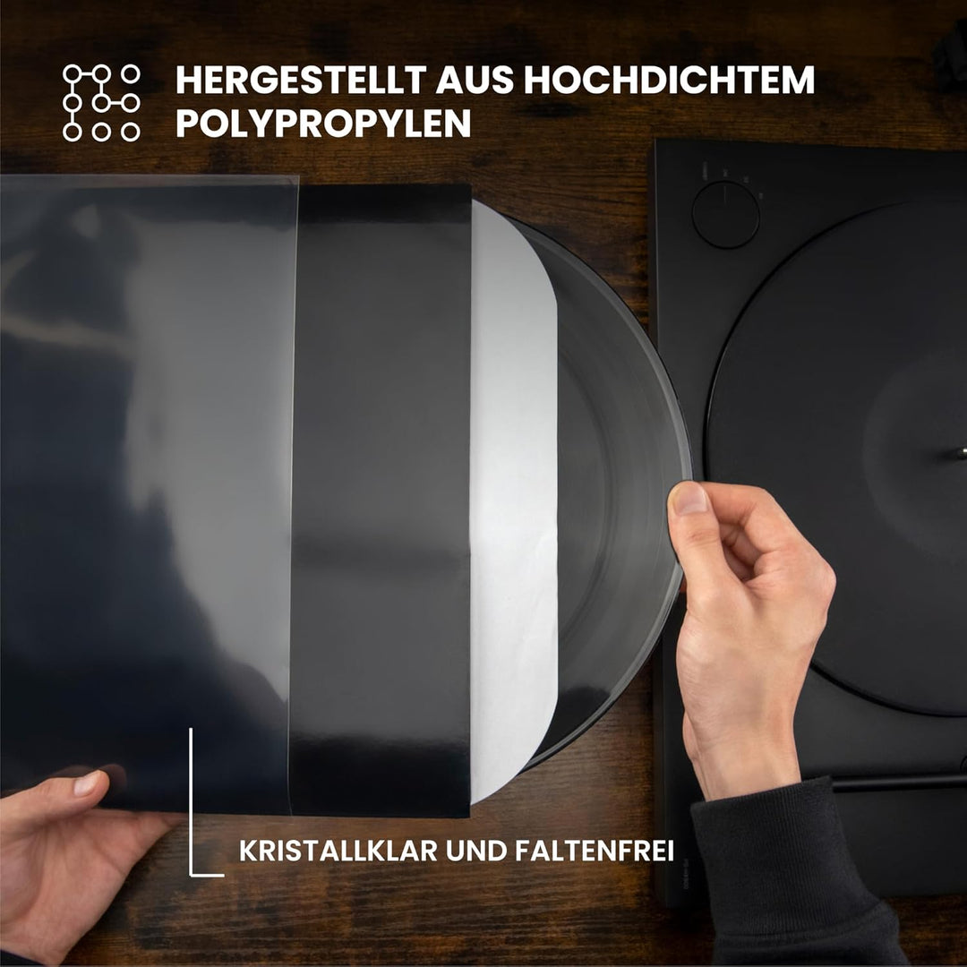 BIG FUDGE Vinyl Schallplatten Hüllen Aussen - 12" x 50 Stk. - LP Hüllen Transparent aus 3mil Starken