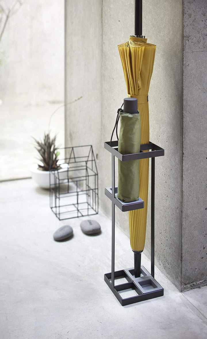Tower Umbrella stand - black Schwarz, Schwarz