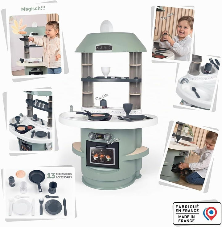 Smoby - 312700WEB Spielküche Nova - Küche für Kinder - 13 Zubehörteile -sanfte Pastellfarben - ab 18