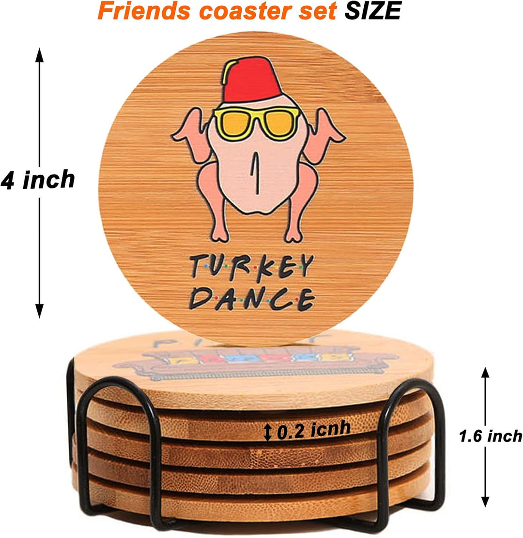 Friends TV Show Merchandise – Freunde Bambus Untersetzer, Freunde Untersetzer Set mit Untersetzer Ha