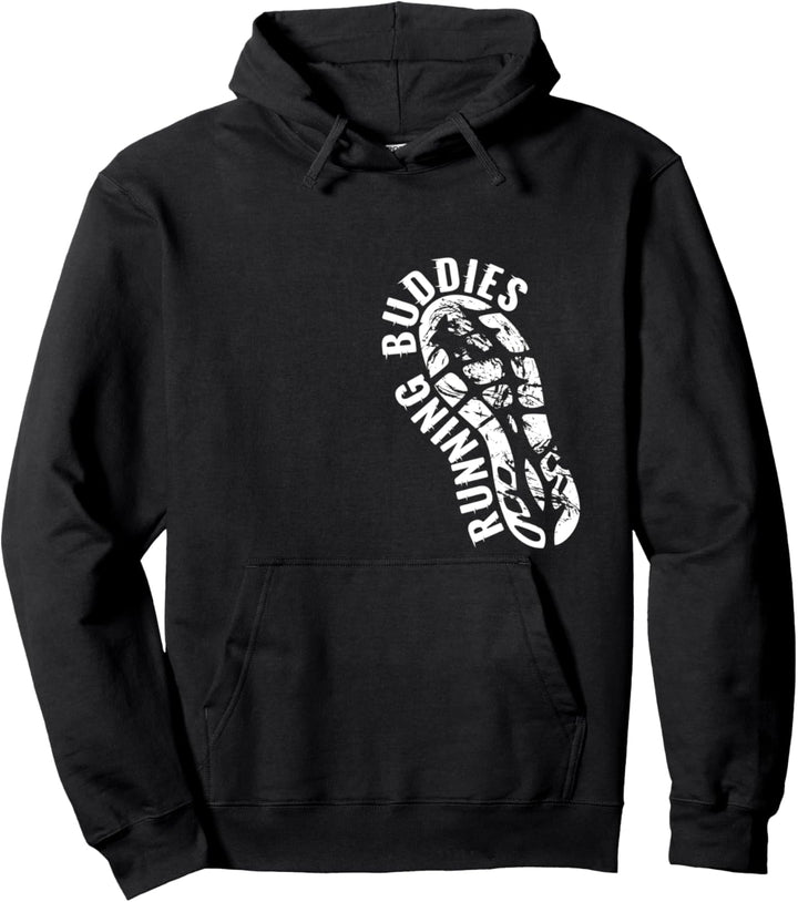 Running Buddies Matching Partners Schuhabdruck Marathon Team Pullover Hoodie