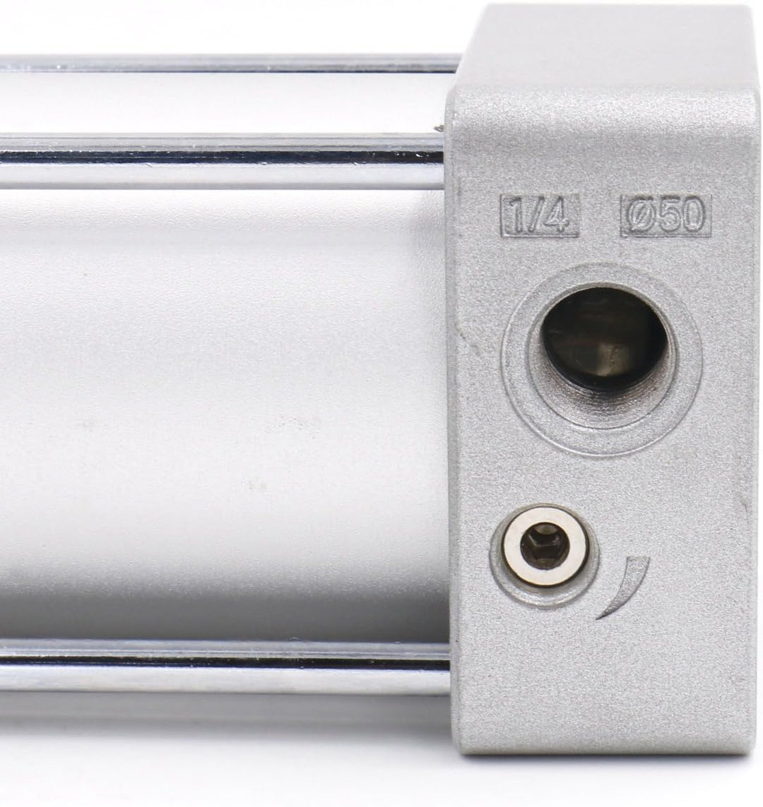 Heschen Pneumatischer Standard-Luftdruckzylinder, SC 50-100, PT1/4" Anschluss, 50mm Bohrung, 100mm H