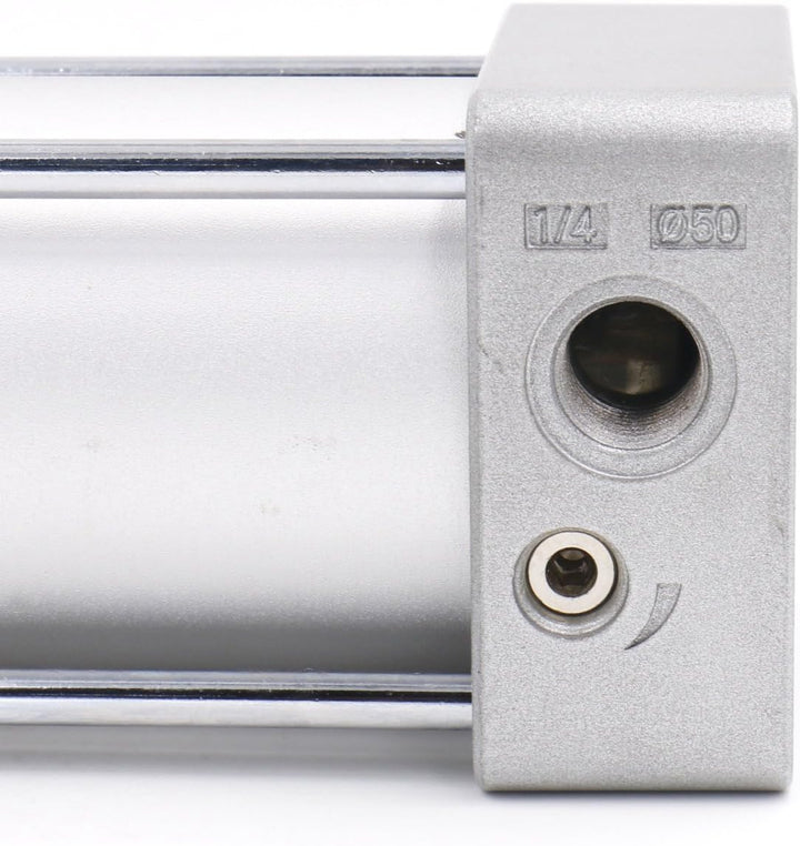 Heschen Pneumatischer Standard-Luftdruckzylinder, SC 50-100, PT1/4" Anschluss, 50mm Bohrung, 100mm H