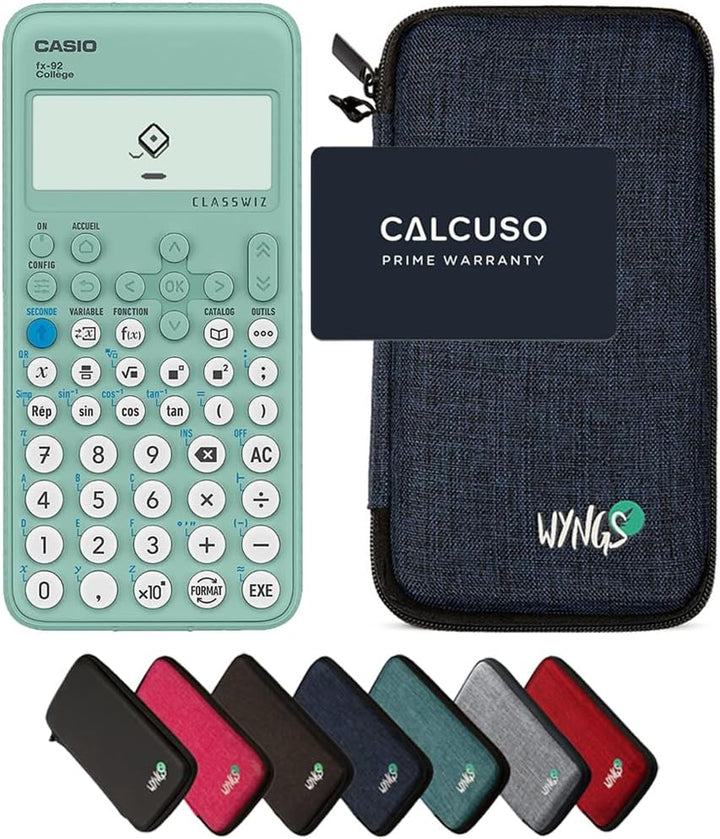 CALCUSO Sparpaket: Casio FX-92 College ClassWiz technisch-wissenschaftlicher Schulrechner + WYNGS Sc