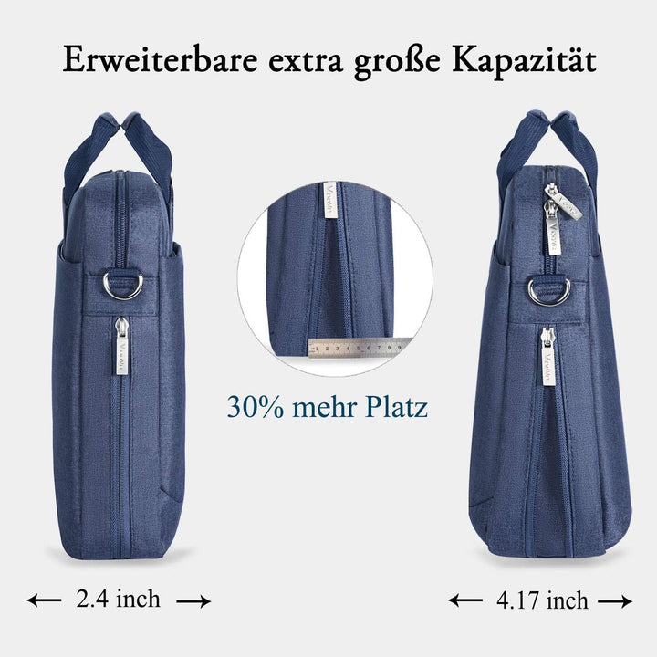Voova grosse Laptoptasche für 17 17,3 17,4 Zoll Laptop, 30% mehr Kapazität, Innenfächer, dauerhaft v