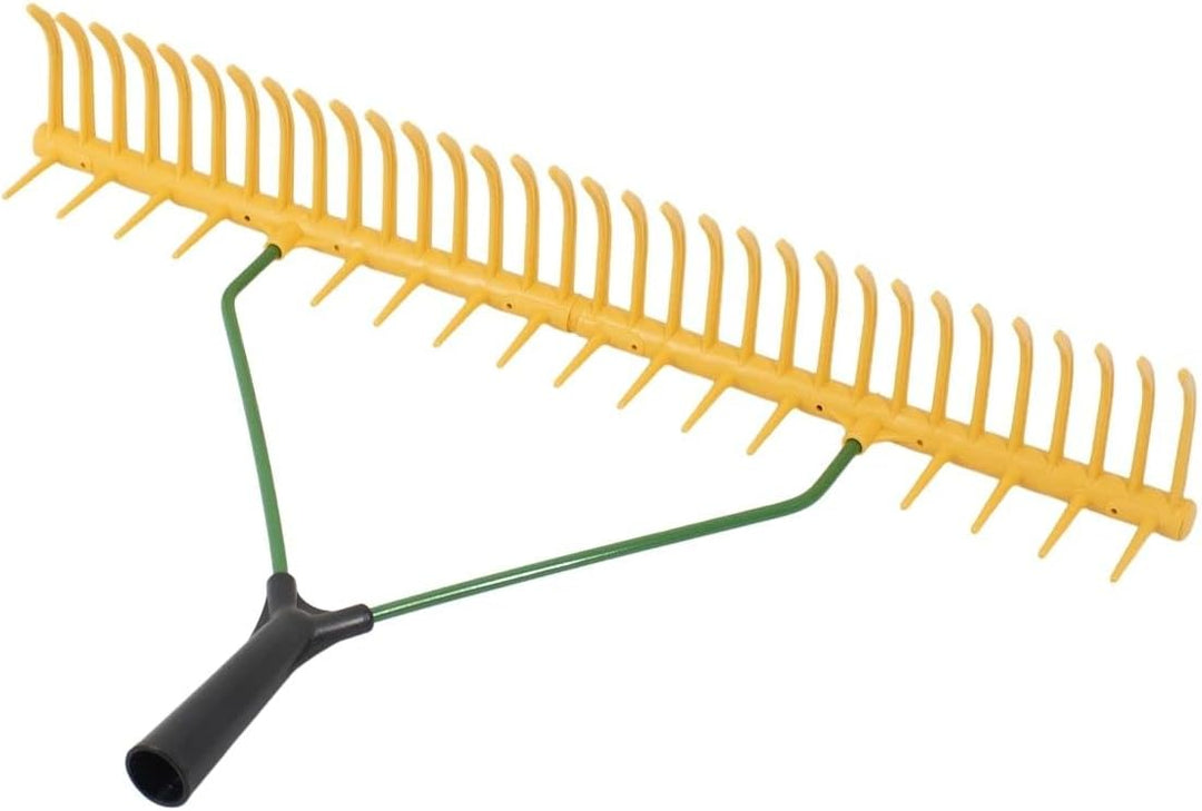 Rekord Rasenrechen aus Kunststoff mit 32 Zinken und 16 Grasfangzinken ohne Stiel Breite: 63cm Garten
