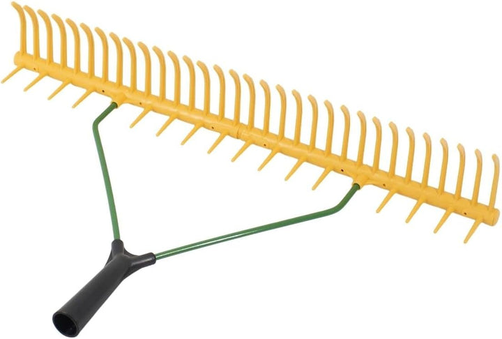 Rekord Rasenrechen aus Kunststoff mit 32 Zinken und 16 Grasfangzinken ohne Stiel Breite: 63cm Garten