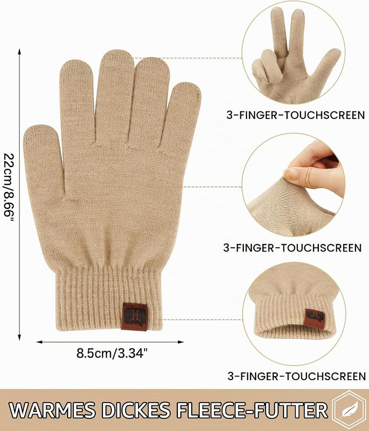 Bequemer Laden Damen Winter Warm Touchscreen Handschuhe Thermo Winterhandschuhe Kaschmir Strickhands