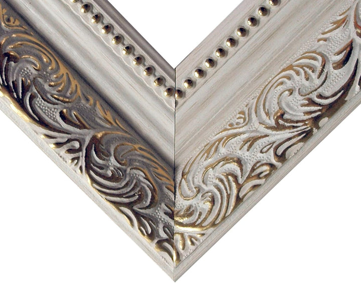 Barockrahmen weiss mit Gold verziert 469 BIA/ORO, Leerrahmen 20x28 cm, 20x28 cm