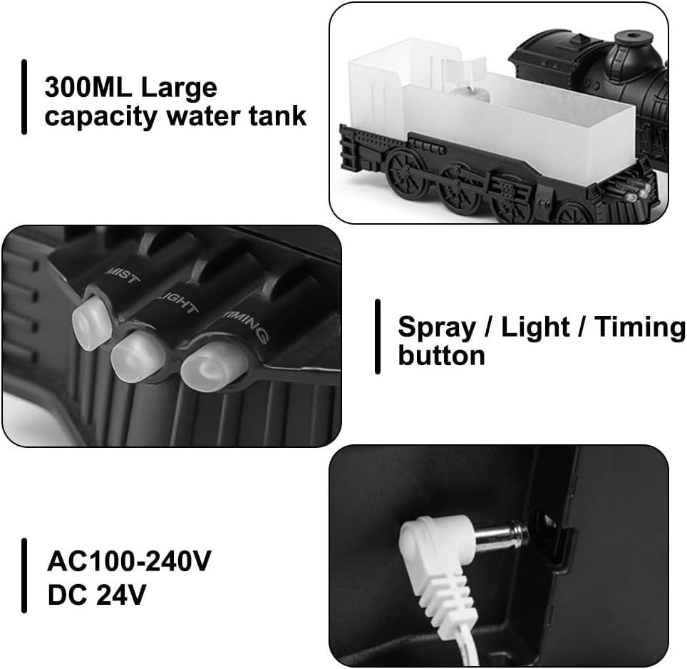 Luftbefeuchter in Zugform, 300ml, Aroma Luftbefeuchter in Zugform und Quallen Nebel Aroma Diffuser m